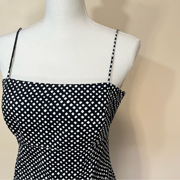Evan Picone Diamond Polka Dot Tie Back Dress - Picture 4 of 15